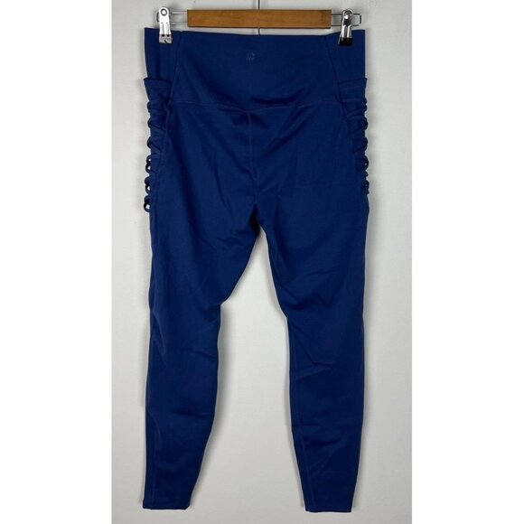 All in Motion Navy Blue High Rise Crisscross Side Leggings & Bra Size L Women’s - Picture 3 of 10